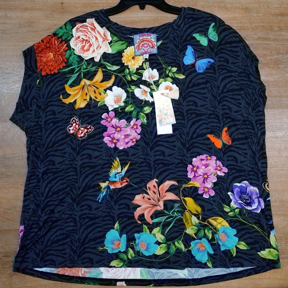 Johnny Was Blooming Breeze Relaxed Tee, XXL — NWT - Picture 4 of 6